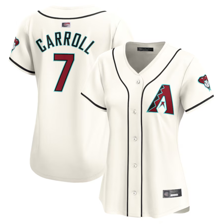 Minshop A.Diamondbacks #7 Corbin Carroll Player Cream Home Limited Personalized Stitched Jerseys