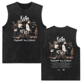 Rock band retro washed vest for men and women retro brother