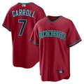 Minshop A.Diamondbacks #7 Corbin Carroll Player Red Home Replica Personalized Stitched Jerseys