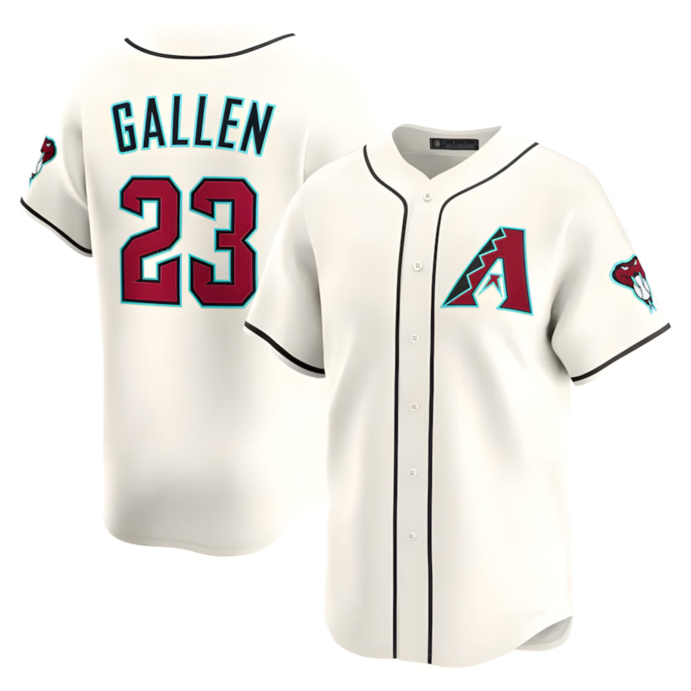 Minshop A.Diamondbacks #23 Zac Gallen Player Cream Game Limited Stitched Jerseys