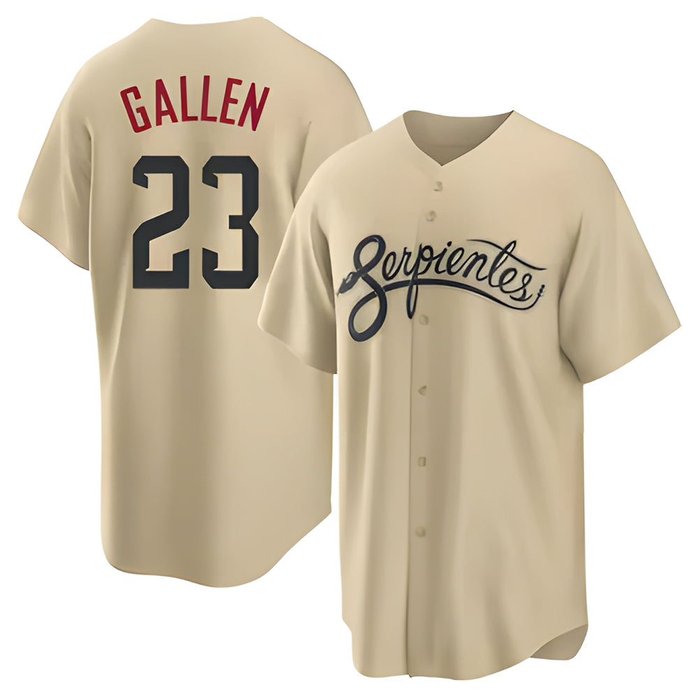 Minshop A.Diamondbacks #23 Zac Gallen Player Light Brown City Connect Cool Replica Stitched Jerseys