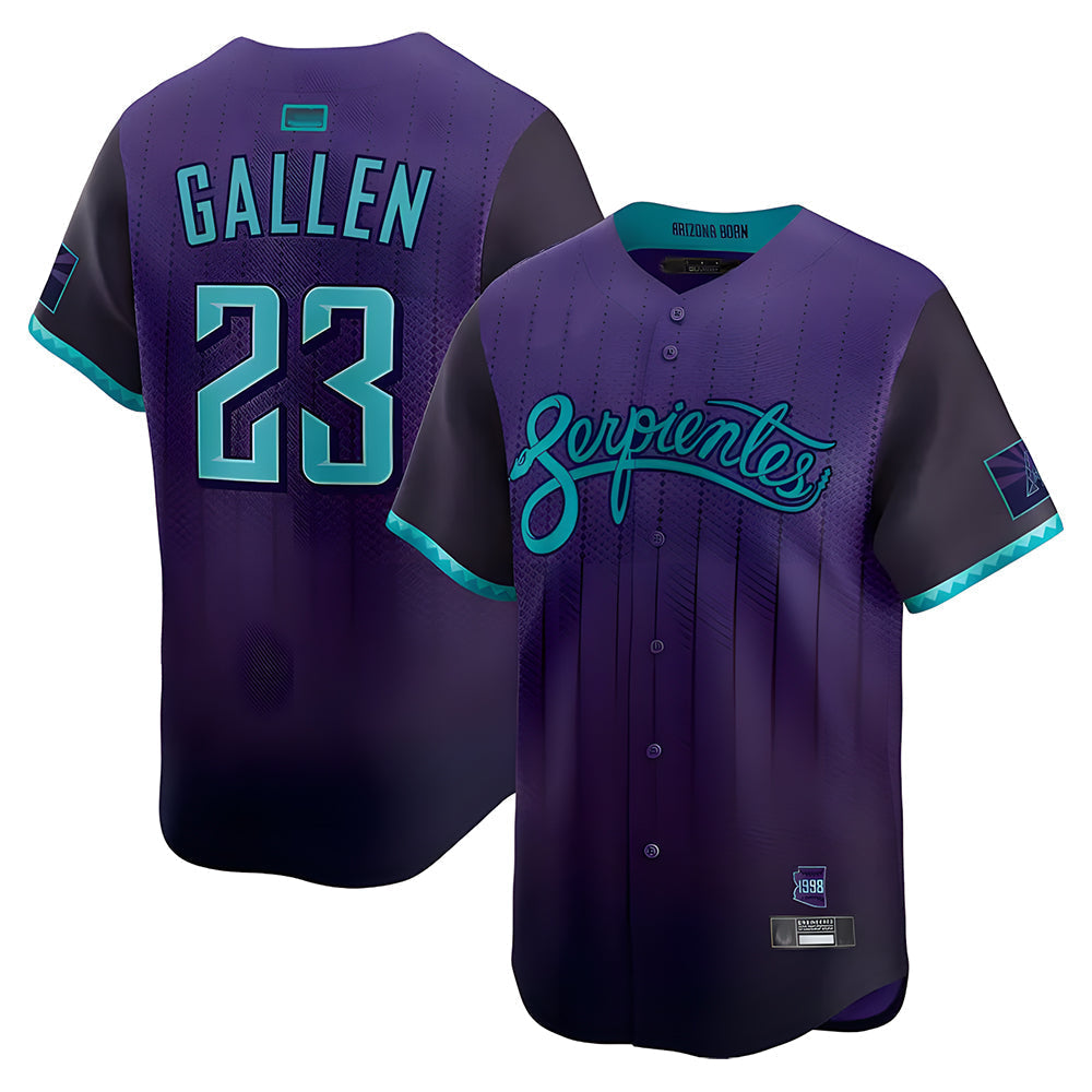 Minshop A.Diamondbacks #23 Zac Gallen Player Purple City Connect Limited Vapor Stitched Jerseys