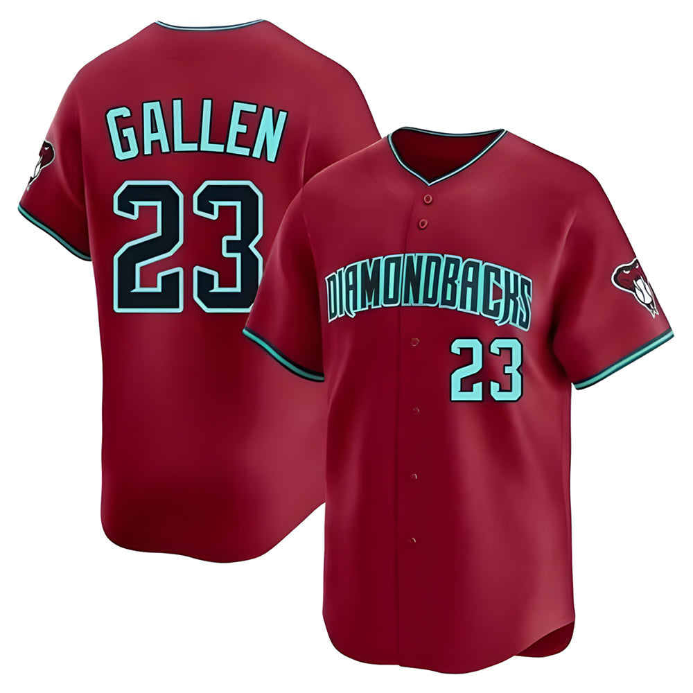 Minshop A.Diamondbacks #23 Zac Gallen Player Red Blue reserve Replica Game Stitched Jerseys