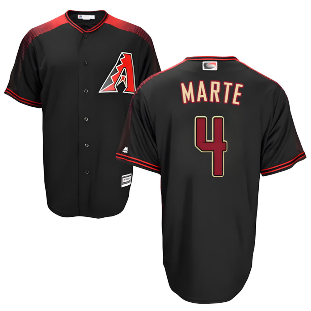 Minshop A.Diamondbacks #4 Ketel Marte Player Black Big & Tall Replica Limited Stitched Jerseys