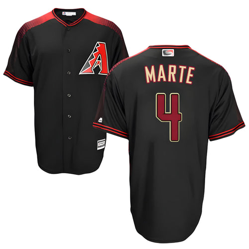 Minshop A.Diamondbacks #4 Ketel Marte Player Black Big & Tall Replica Limited Stitched Jerseys