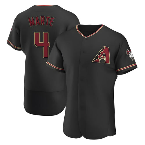 Minshop A.Diamondbacks #4 Ketel Marte Player Black Limited Elite Stitched Jerseys
