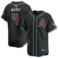 Minshop A.Diamondbacks #4 Ketel Marte Player Black Replica Game Stitched Jerseys