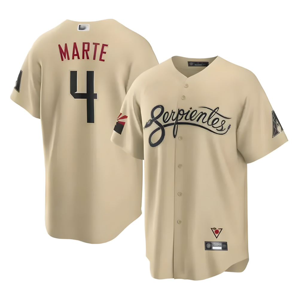 Minshop A.Diamondbacks #4 Ketel Marte Player Gold City Connect Stitched Jerseys