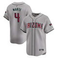 Minshop A.Diamondbacks #4 Ketel Marte Player Gray Replica Game Stitched Jerseys