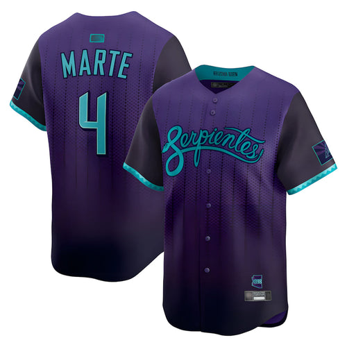 Minshop A.Diamondbacks #4 Ketel Marte Player Purple City Connect Limited Stitched Jerseys
