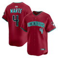 Minshop A.Diamondbacks #4 Ketel Marte Player Red Home Limited Stitched Jerseys