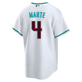 Minshop A.Diamondbacks #4 Ketel Marte Player White Replica Alt Game Stitched Jerseys