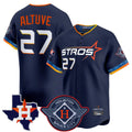 Minshop H.Astros #27 Jose Altuve Player Navy City Connect Texas Patch Vapor Premier Limited Home Stitched Jerseys
