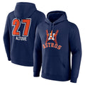 Minshop H.Astros #27 Jose Altuve Player Navy Pullover Hoodie Stitched Jerseys