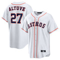 Minshop H.Astros #27 Jose Altuve Player White Home Game Stitched Jerseys