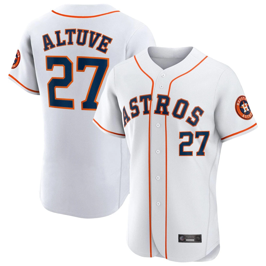 Minshop H.Astros #27 Jose Altuve Player White Limited Elite Home Stitched Jerseys