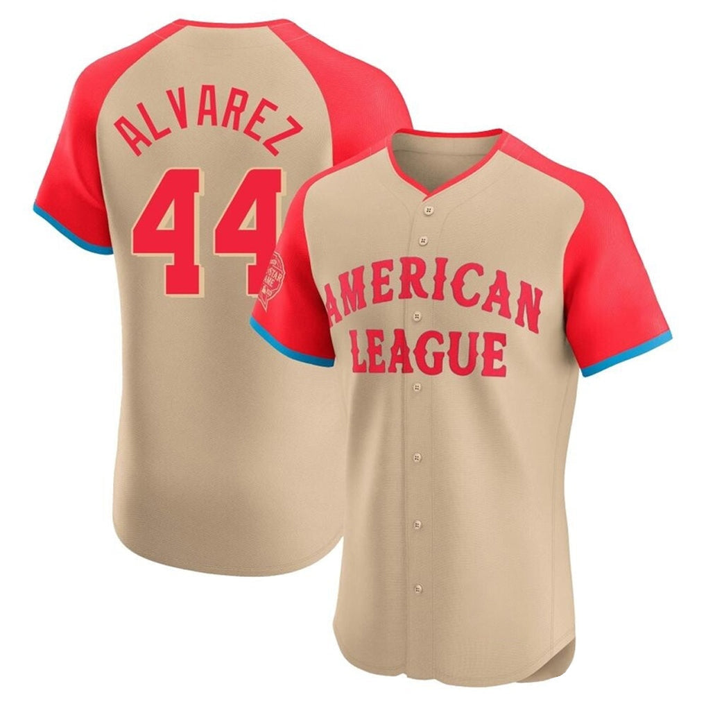 Minshop H.Astros #44 Yordan Alvarez Player Cream American League All-Star Limited Elite Home Stitched Jerseys