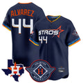 Minshop H.Astros #44 Yordan Alvarez Player Navy City Connect Texas Patch Vapor Premier Limited Home Stitched Jerseys
