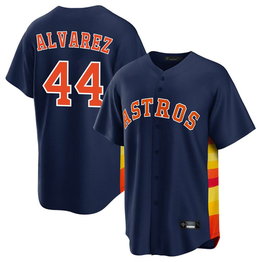 Minshop H.Astros #44 Yordan Alvarez Player Navy Home Game Stitched Jerseys