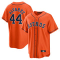 Minshop H.Astros #44 Yordan Alvarez Player Orange Home Game Stitched Jerseys