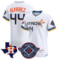 Minshop H.Astros #44 Yordan Alvarez Player White City Connect Texas Patch Vapor Premier Limited Elite Home Stitched Jerseys