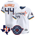 Minshop H.Astros #44 Yordan Alvarez Player White City Connect Texas Patch Vapor Premier Limited Home Stitched Jerseys