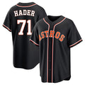 Minshop H.Astros #71 Josh Hader Player Black Fashion Out Home Game Stitched Jerseys
