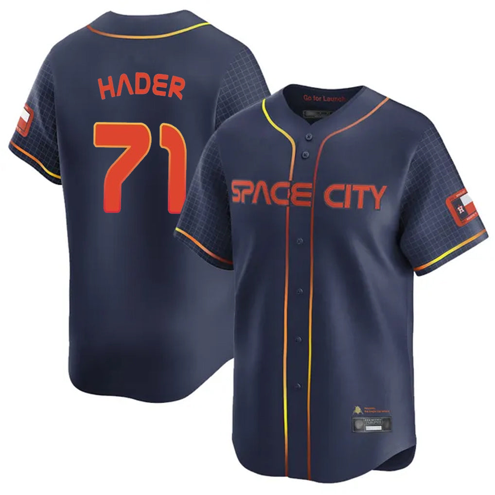 Minshop H.Astros #71 Josh Hader Player Navy City Connect Limited Home Stitched Jerseys