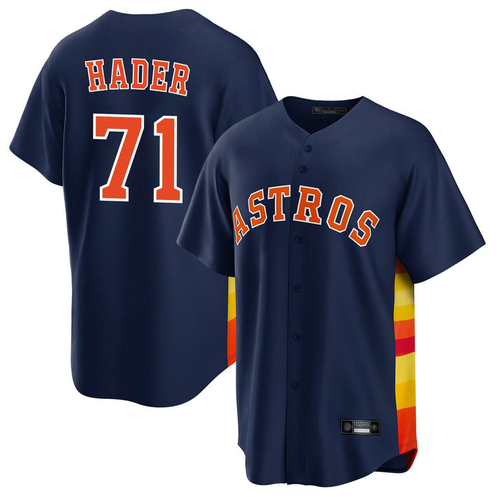 Minshop H.Astros #71 Josh Hader Player Navy Home Game Stitched Jerseys
