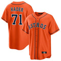Minshop H.Astros #71 Josh Hader Player Orange Home Game Stitched Jerseys