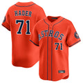 Minshop H.Astros #71 Josh Hader Player Orange Home Limited Stitched Jerseys
