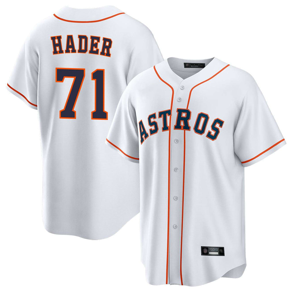 Minshop H.Astros #71 Josh Hader Player White Home Game Stitched Jerseys
