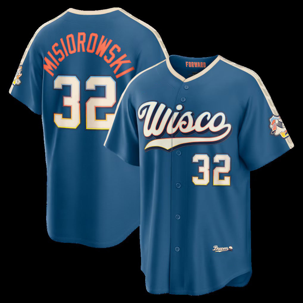 Men M.Brewers #32 Jacob Misiorowski Mineral Blue 2026 City Connect Stadium Jersey Size Women Youth
