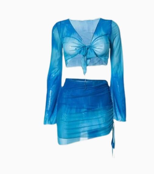 New Split Bikini Women's Four piece Set for Beach Vacation Conservative and High end Feeling