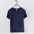 men’s Lightweight Breathable Slim-fit O-Neck Casual T-shirt Royal Blue